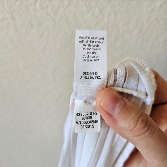 Athleta Sheer White Workout Top Medium - Picture 6 of 7